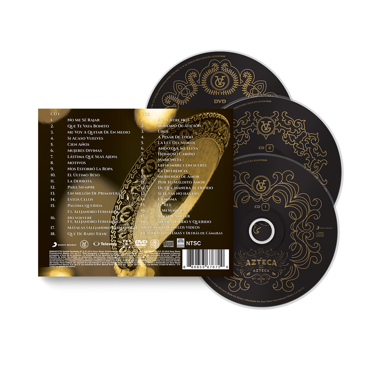 Vicente Fernández - Un Azteca en el Azteca 2 Disc CD + DVD
